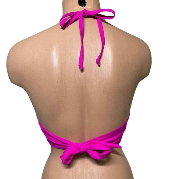 NWT Marilyn Monroe L Vintage Metallic Embroidered Swim Halter Bathing Top $45 - Picture 2 of 8